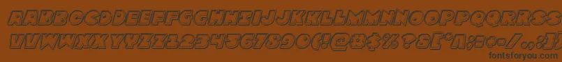 Zounderkiteengraveital Font – Black Fonts on Brown Background