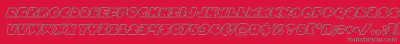 Zounderkiteengraveital Font – Gray Fonts on Red Background