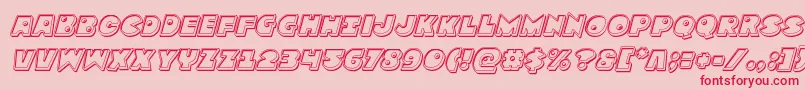 Zounderkiteengraveital Font – Red Fonts on Pink Background