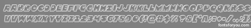 Zounderkiteengraveital Font – White Fonts on Gray Background