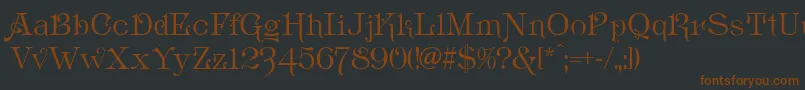 Ametist Font – Brown Fonts on Black Background