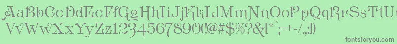 Ametist Font – Gray Fonts on Green Background