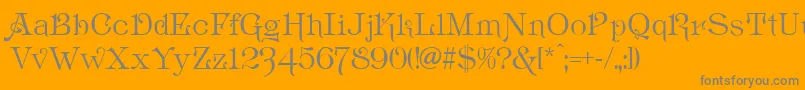 Ametist Font – Gray Fonts on Orange Background