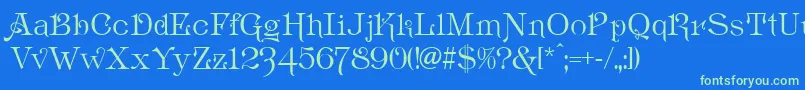 Ametist Font – Green Fonts on Blue Background