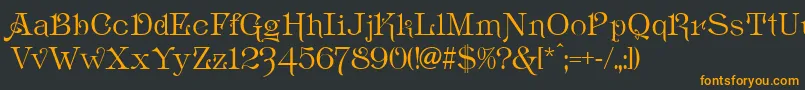 Ametist Font – Orange Fonts on Black Background