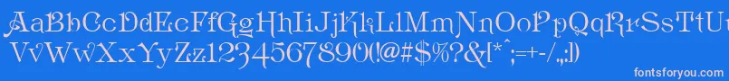 Ametist Font – Pink Fonts on Blue Background