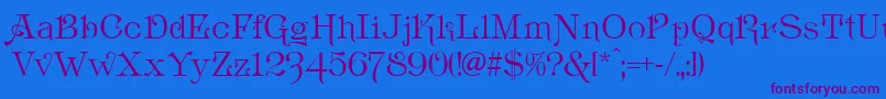 Ametist Font – Purple Fonts on Blue Background