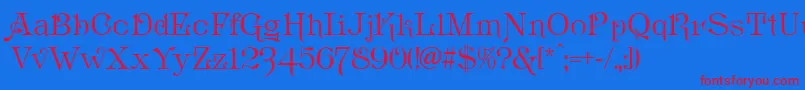 Ametist Font – Red Fonts on Blue Background