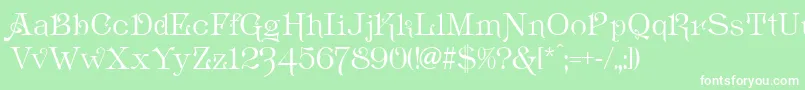 Ametist Font – White Fonts on Green Background