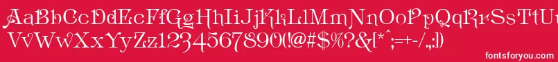 Ametist Font – White Fonts on Red Background