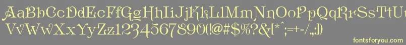 Ametist Font – Yellow Fonts on Gray Background