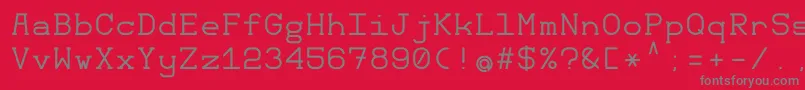 フォントMonomod – 赤い背景に灰色の文字