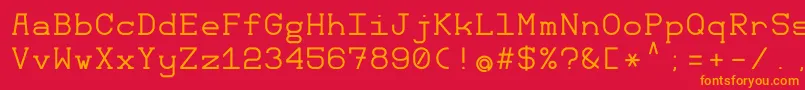 Monomod Font – Orange Fonts on Red Background