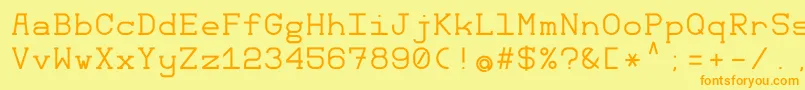 Monomod Font – Orange Fonts on Yellow Background