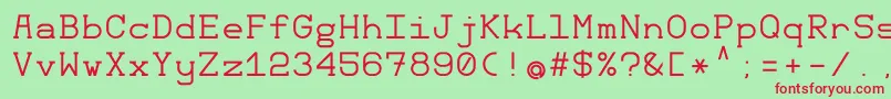 Monomod Font – Red Fonts on Green Background