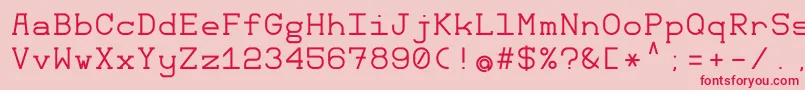 Monomod Font – Red Fonts on Pink Background