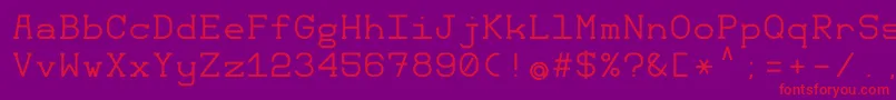 Monomod Font – Red Fonts on Purple Background