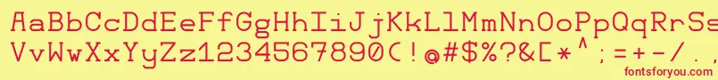 Monomod Font – Red Fonts on Yellow Background