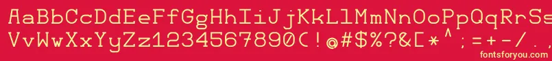 Monomod Font – Yellow Fonts on Red Background