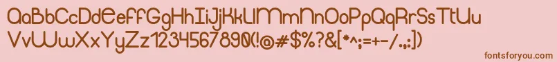 Шрифт ThinfonBold – коричневые шрифты на розовом фоне