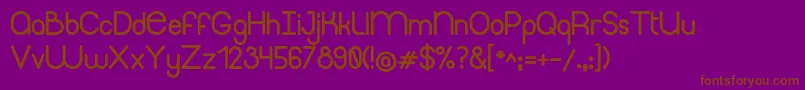 ThinfonBold-Schriftart – Braune Schriften auf violettem Hintergrund