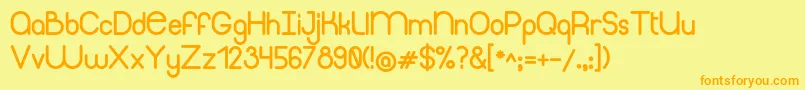 ThinfonBold-fontti – oranssit fontit keltaisella taustalla