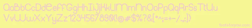 ThinfonBold Font – Pink Fonts on Yellow Background