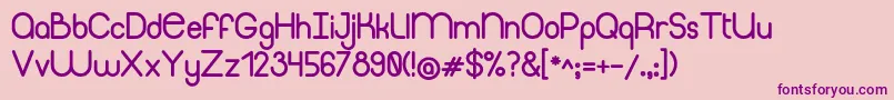 ThinfonBold-fontti – violetit fontit vaaleanpunaisella taustalla
