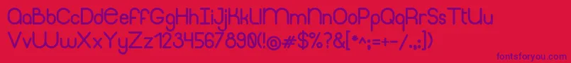 ThinfonBold Font – Purple Fonts on Red Background