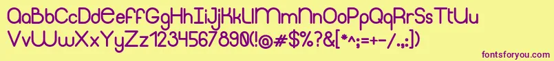 Шрифт ThinfonBold – фиолетовые шрифты на жёлтом фоне
