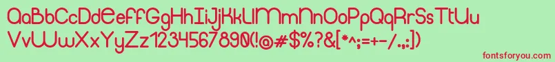 ThinfonBold Font – Red Fonts on Green Background