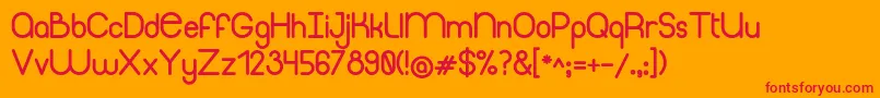 ThinfonBold-fontti – punaiset fontit oranssilla taustalla