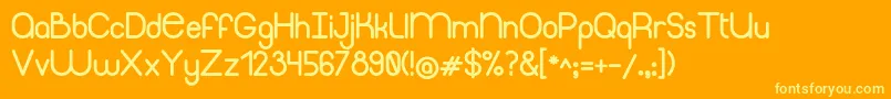 ThinfonBold Font – Yellow Fonts on Orange Background