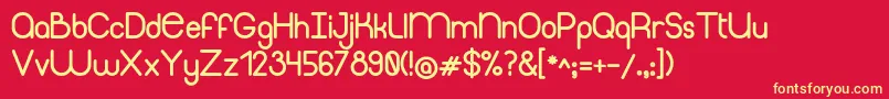 ThinfonBold Font – Yellow Fonts on Red Background