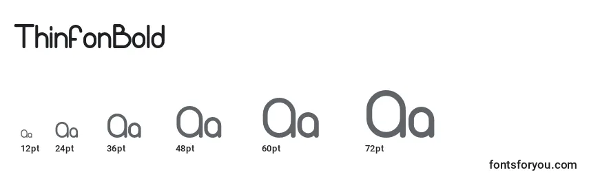 ThinfonBold Font Sizes