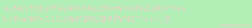 Harakiri Font – Pink Fonts on Green Background