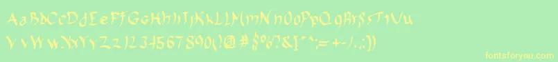 More about Harakiri Font Harakiri Font – Yellow Fonts on Green Background
