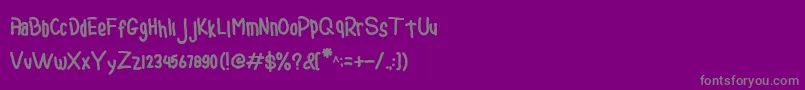 フォントRomzulSans – 紫の背景に灰色の文字