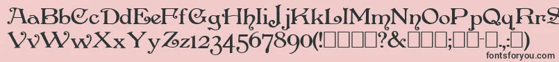 PenshurstBold Font – Black Fonts on Pink Background