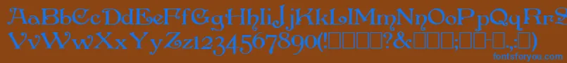 PenshurstBold Font – Blue Fonts on Brown Background