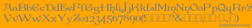 Police PenshurstBold – polices grises sur fond orange