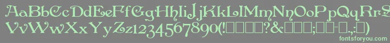 PenshurstBold Font – Green Fonts on Gray Background