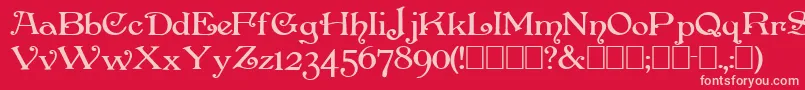 PenshurstBold Font – Pink Fonts on Red Background