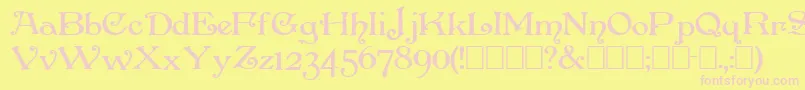 PenshurstBold Font – Pink Fonts on Yellow Background