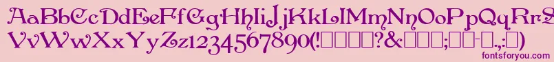 PenshurstBold Font – Purple Fonts on Pink Background