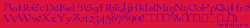 PenshurstBold Font – Purple Fonts on Red Background