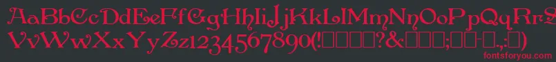 PenshurstBold Font – Red Fonts on Black Background