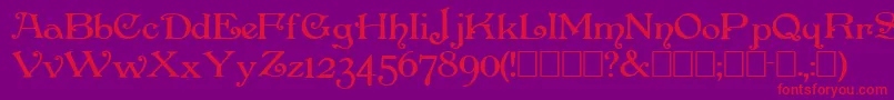 PenshurstBold-Schriftart – Rote Schriften auf violettem Hintergrund