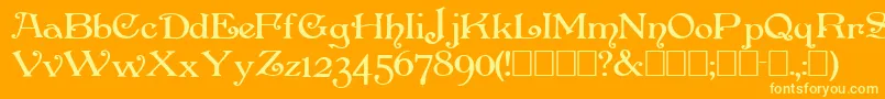 PenshurstBold Font – Yellow Fonts on Orange Background