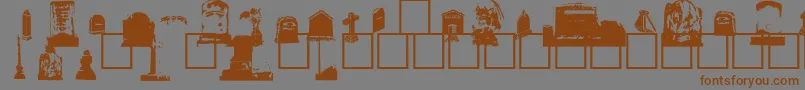 Grvstnbt Font – Brown Fonts on Gray Background